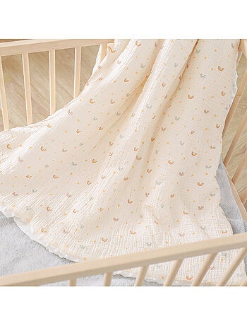 Couverture enfant 75x100 en gaze de coton Oeko-Tex et minky | SUPERBE BEBE