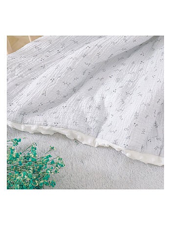 Couverture enfant 100x135 en gaze de coton Oeko-Tex et minky | SUPERBE BEBE