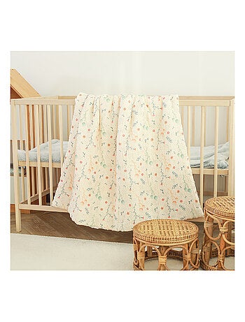 Couverture enfant 100x135 en gaze de coton Oeko-Tex et minky | SUPERBE BEBE