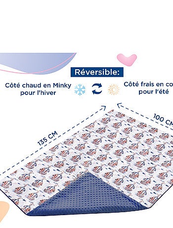 Couverture enfant en Coton Oeko-tex et Minky | SUPERBE BEBE