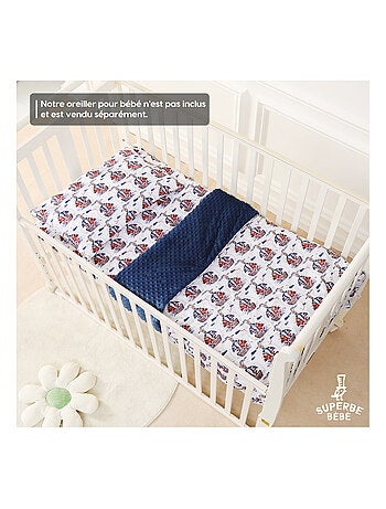 Couverture enfant en Coton Oeko-tex et Minky | SUPERBE BEBE