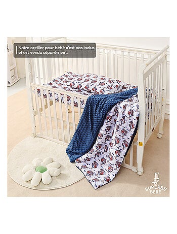Couverture enfant en Coton Oeko-tex et Minky | SUPERBE BEBE