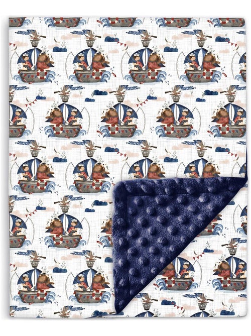 Couverture enfant en Coton Oeko-tex et Minky | SUPERBE BEBE - Kiabi