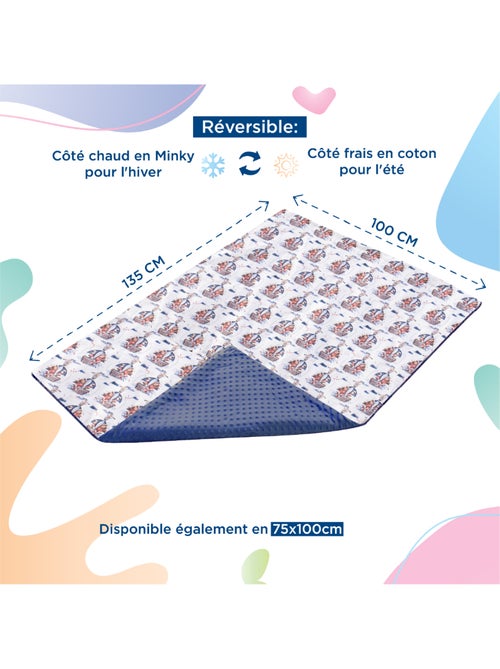 Couverture enfant en Coton Oeko-tex et Minky | SUPERBE BEBE - Kiabi