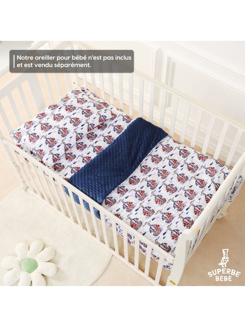 Couverture enfant en Coton Oeko-tex et Minky | SUPERBE BEBE - Kiabi