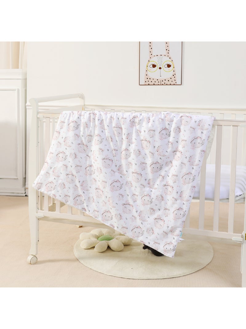 Couverture enfant en Coton Oeko-tex et Minky | SUPERBE BEBE Blanc - Kiabi