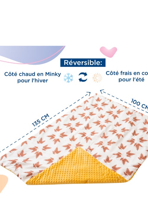 Couverture enfant en Coton Oeko-tex et Minky | SUPERBE BEBE - Kiabi