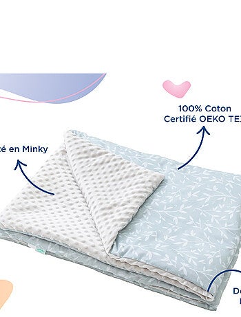 Couverture enfant en Coton Oeko-tex et Minky | SUPERBE BEBE