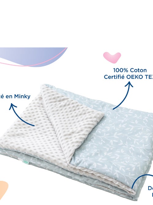 Couverture enfant en Coton Oeko-tex et Minky | SUPERBE BEBE - Kiabi