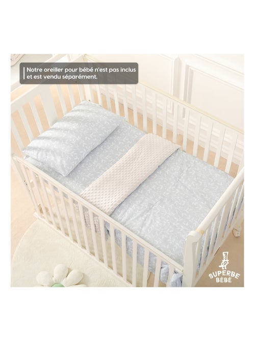 Couverture enfant en Coton Oeko-tex et Minky | SUPERBE BEBE - Kiabi