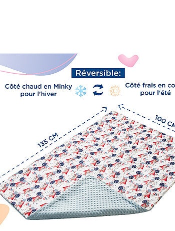 Couverture enfant en Coton Oeko-tex et Minky | SUPERBE BEBE