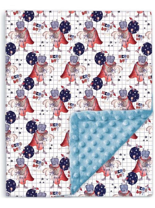 Couverture enfant en Coton Oeko-tex et Minky | SUPERBE BEBE - Kiabi