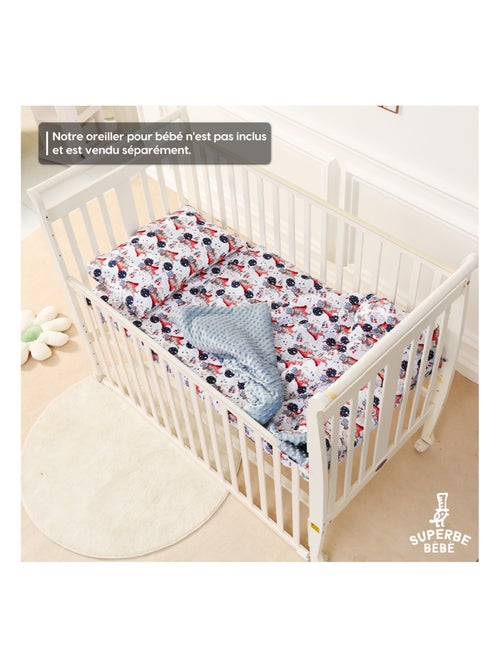 Couverture enfant en Coton Oeko-tex et Minky | SUPERBE BEBE - Kiabi