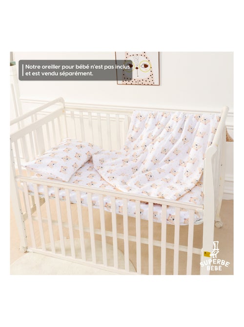 Couverture enfant en Coton Oeko-tex et Minky | SUPERBE BEBE - Kiabi