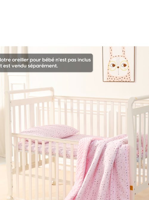 Couverture enfant en Coton Oeko-tex et Minky | SUPERBE BEBE - Kiabi