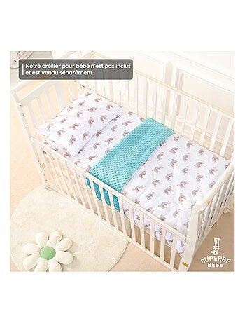 Couverture enfant en Coton Oeko-tex et Minky | SUPERBE BEBE
