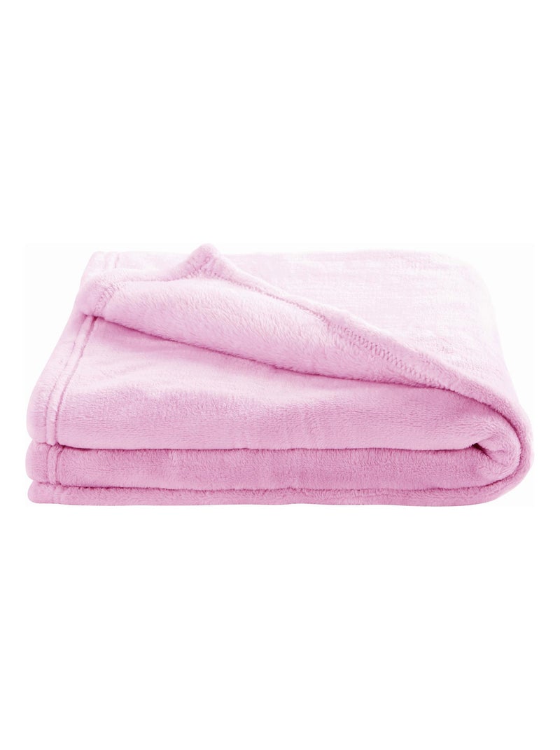 Couverture enfant en microfibre Rose clair - Kiabi