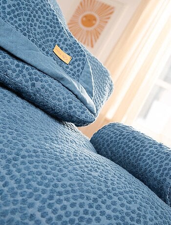 Couverture enveloppante en coton bio motif pois en relief 'ROBA' 'Seashells'