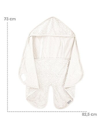 Couverture enveloppante en coton bio motif pois en relief 'ROBA' 'Seashells'