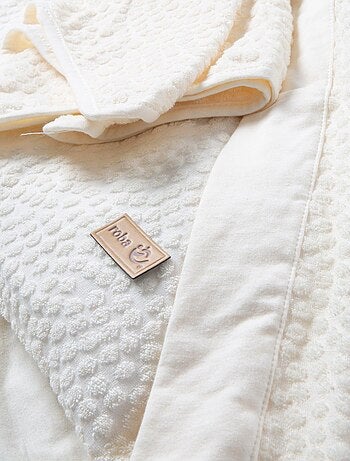 Couverture enveloppante en coton bio pois en relief 'ROBA' 'Seashells'