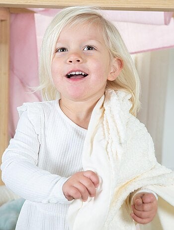 Couverture enveloppante en coton bio pois en relief 'ROBA' 'Seashells'