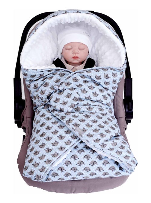 Couverture enveloppante nid d'ange bébé réversible en coton minky ELI SEVIRA KIDS - Kiabi
