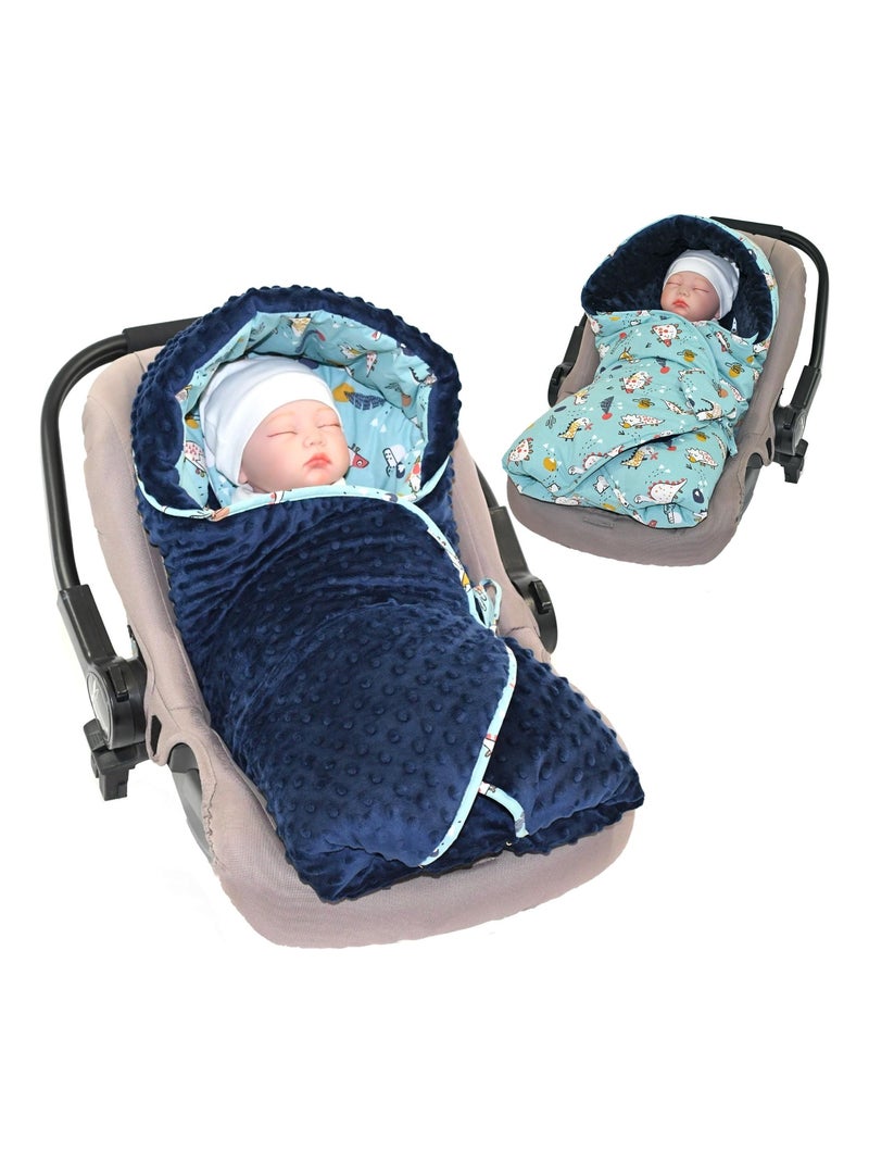 Couverture enveloppante réversible DINOZ SEVIRA KIDS Bleu marine - Kiabi