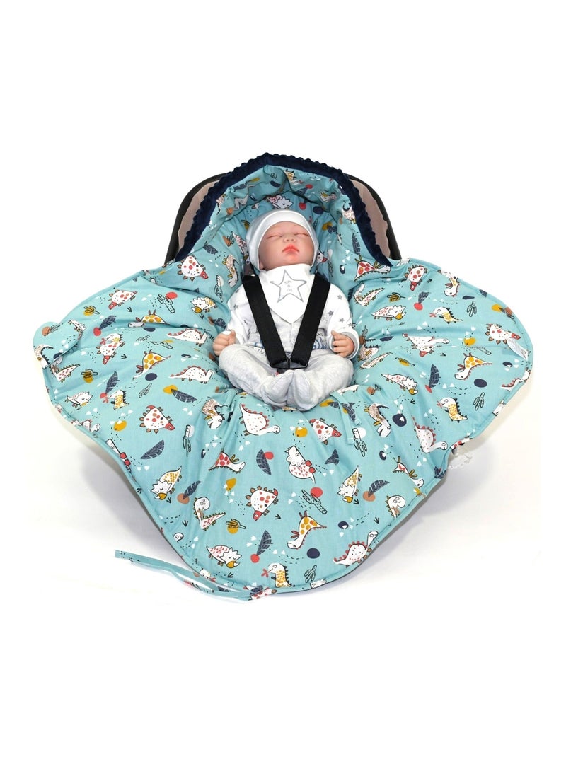 Couverture enveloppante réversible DINOZ SEVIRA KIDS Bleu marine - Kiabi