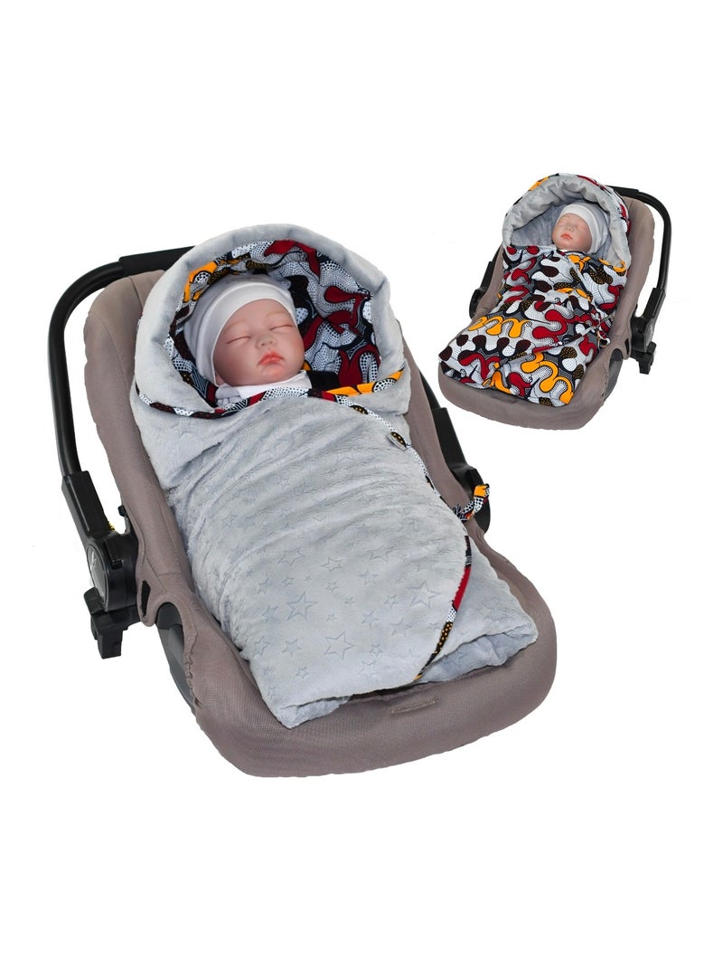 Couverture enveloppante réversible et multi-usage, WAX SEA SEVIRA KIDS Gris - Kiabi