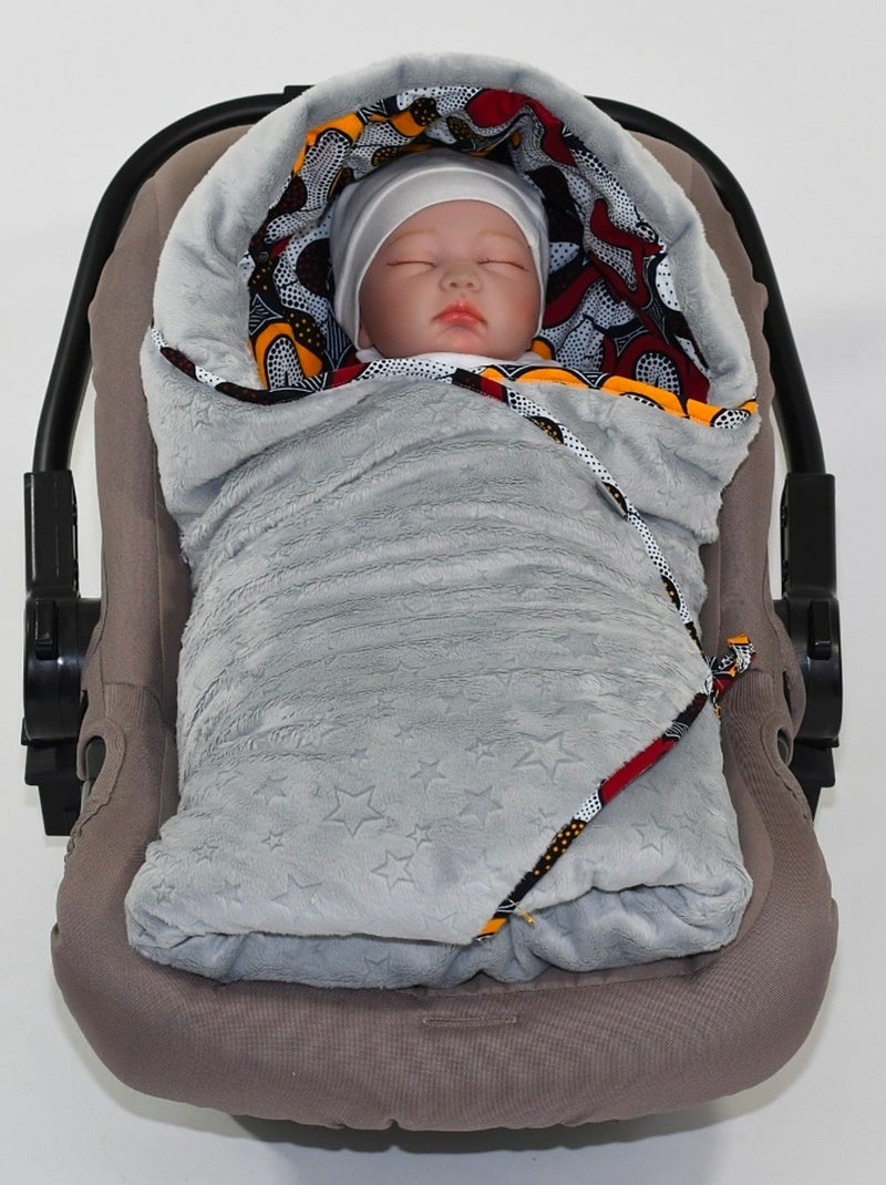 Couverture enveloppante réversible et multi-usage, WAX SEA SEVIRA KIDS Gris - Kiabi