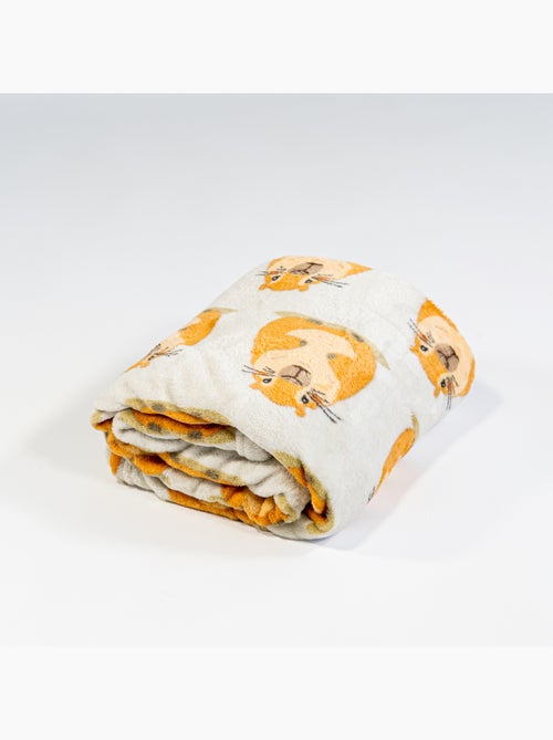 Couverture Flanelle Capybara 110x150cm – All-Over Kawaii – Touché Doux Chaud - Kiabi