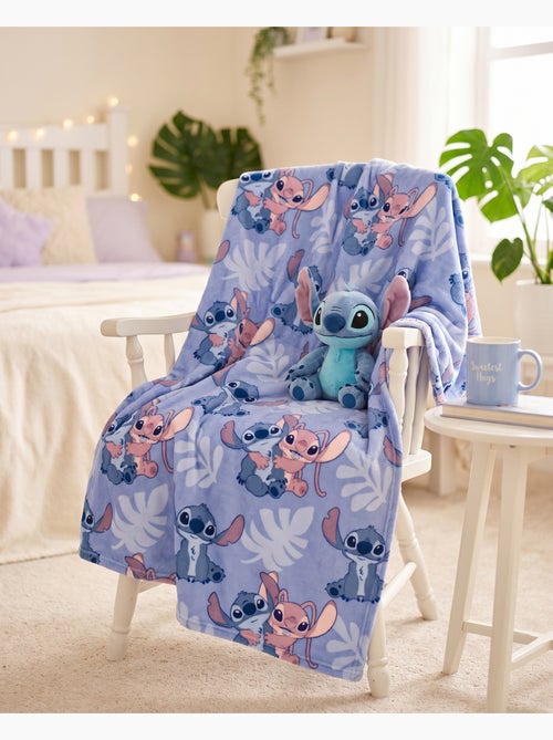 Couverture Flanelle Disney Stitch & Angel 110x150cm  – 100% Polyester - Kiabi