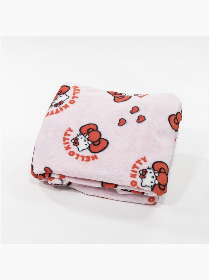Couverture Flanelle Enfant Hello Kitty Sanrio 110x150 cm Noir Rose - Kiabi