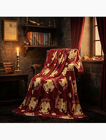 Couverture Flanelle Harry Potter Poudlard 110x150cm