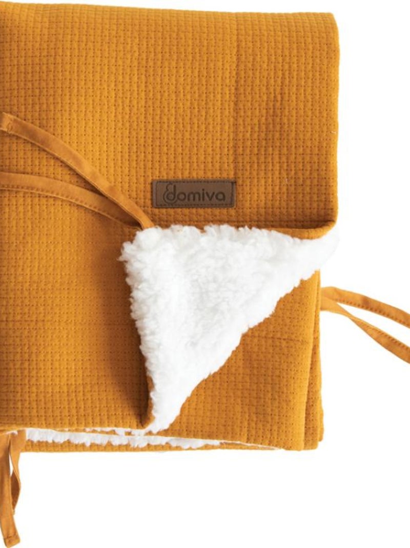 Couverture fluffy jaune caramel (75 x 100 cm) Jaune - Kiabi