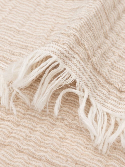 Couverture gaze de coton bio Fringe Jollein - Kiabi Couverture gaze de coton bio Fringe Jollein - Kiabi