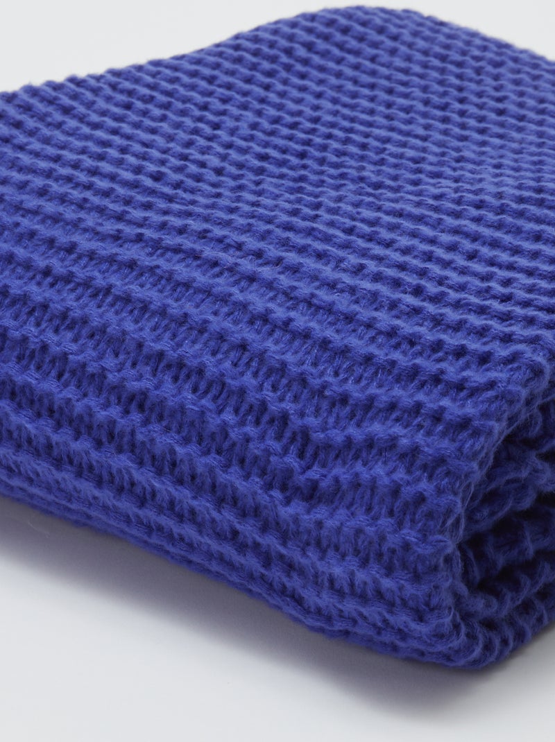 Couverture grosse maille - Kiabi Home Bleu - Kiabi