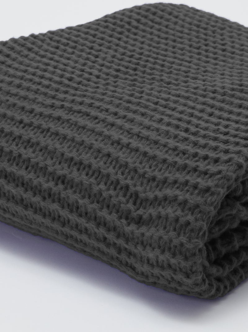 Couverture grosse maille - Kiabi Home GRIS - Kiabi