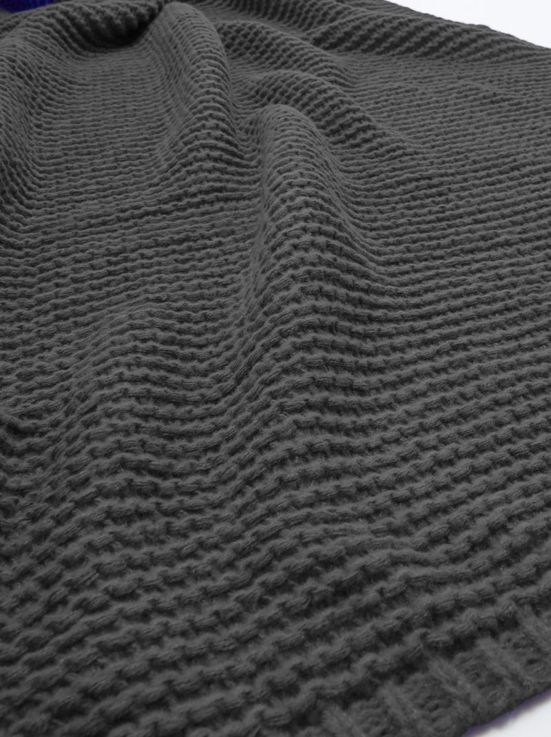 Couverture grosse maille - Kiabi Home GRIS - Kiabi