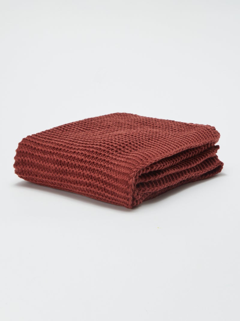 Couverture grosse maille - Kiabi Home Marron - Kiabi