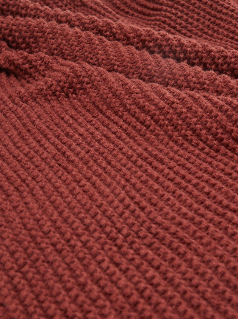 Couverture grosse maille 160 x 130 cm - Kiabi Home Marron - Kiabi