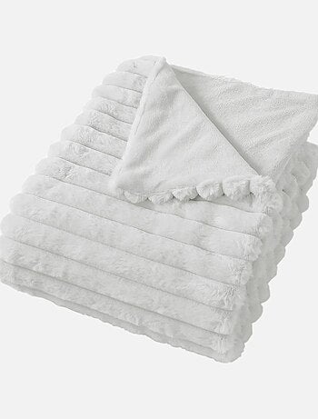 Couverture imitation fourrure et flanelle
