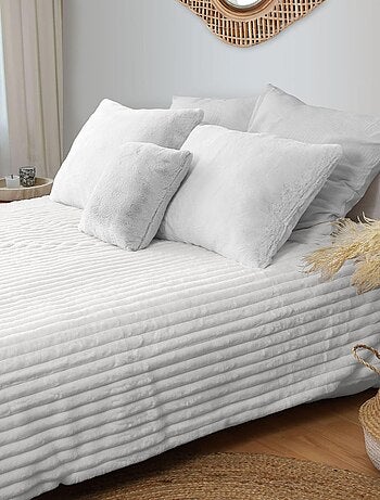 Couverture imitation fourrure et flanelle