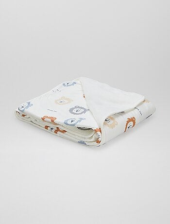 Couverture imprimé avec intérieur effet polaire