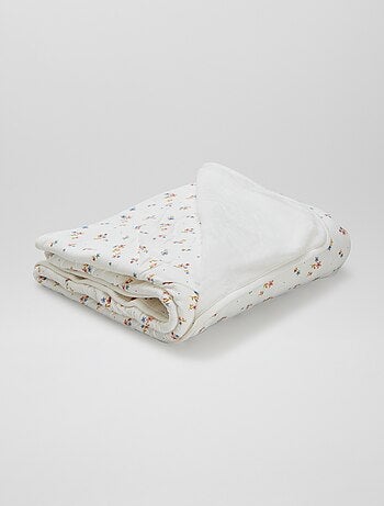 Couverture imprimé avec intérieur effet polaire