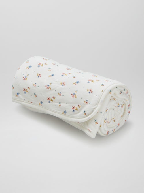 Couverture imprimé avec intérieur effet polaire - Kiabi