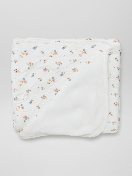 Couverture imprimé avec intérieur effet polaire - Kiabi