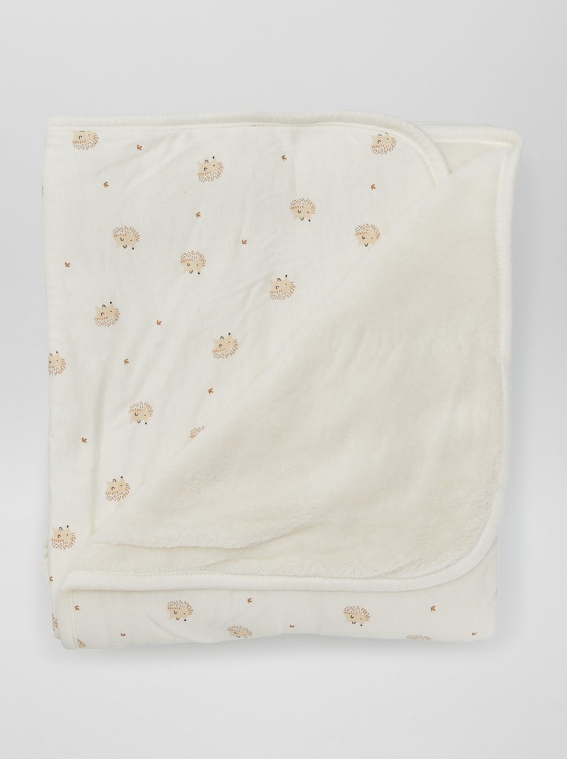 Couverture imprimé avec intérieur polaire Beige - Kiabi