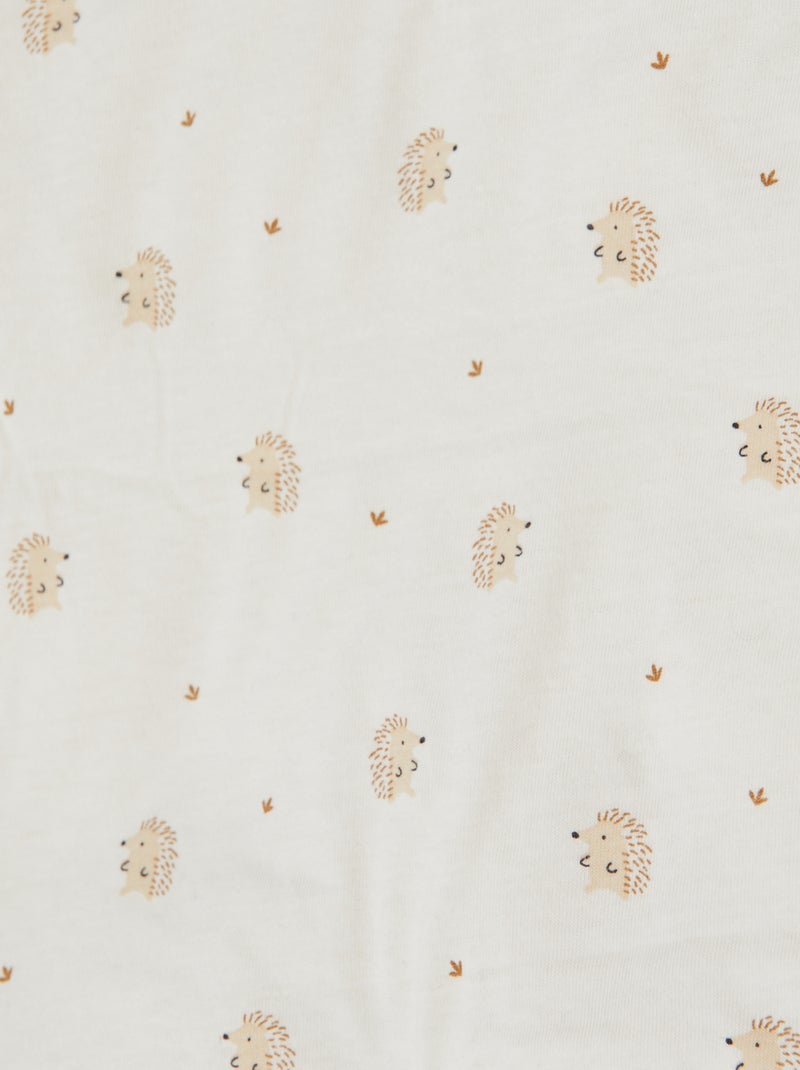 Couverture imprimé avec intérieur polaire Beige - Kiabi