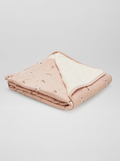 Couverture imprimé avec intérieur polaire - Kiabi